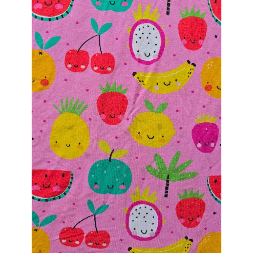 Little Bum Bums‎ Girls Pink Fruit Pajama Set Ruffle Sleeve Size 9-10